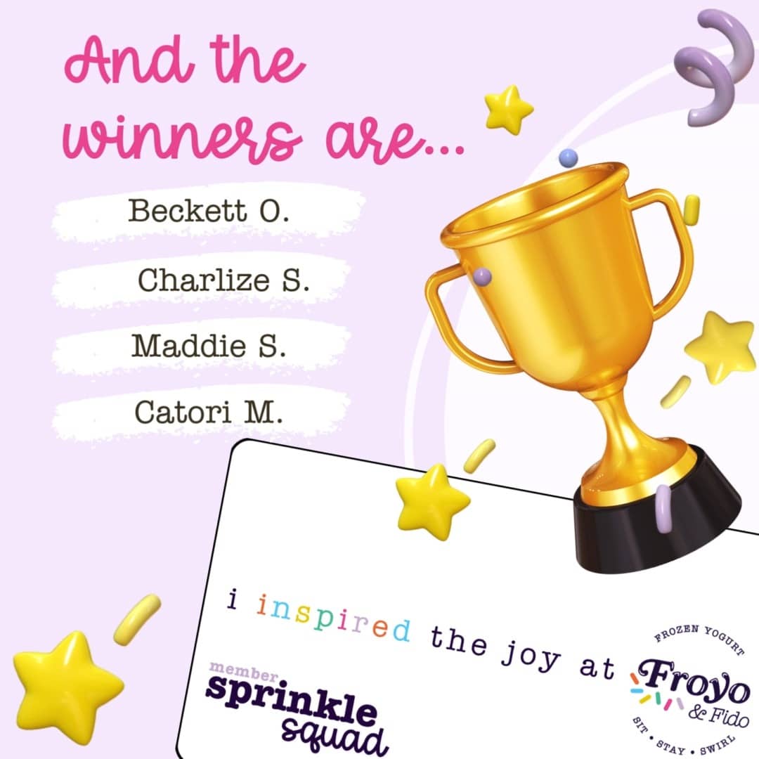 To everyone who participated in our Chalk Art Contest, thank you.

We received over 100 submissions, and every single one made us smile and sparked ideas we never would have dreamed up on our own. This is what building something with a community looks like, and we are so grateful.

Today we are excited to celebrate a few artists who helped shape the final vision that will officially live on our floors.

✨ Beckett O’Keefe
✨ Charlize Schwarz
✨ Maddie Slezak
✨ Catori Marsilio

To every artist who participated, you took the time to spread joy, and that inspires us. We have an idea on how to spread that joy further and acknowledge your impact - check your email 😍

Keep following along for build-out updates, opening details, and more chances to help inspire the joy.

And if “eat more froyo” made it onto your New Year’s resolution list, consider us your accountability partner 🍦😉